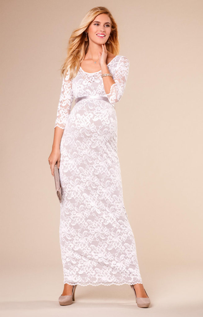 Tiffany Rose Charlotte Lace Gown Oyster Cream